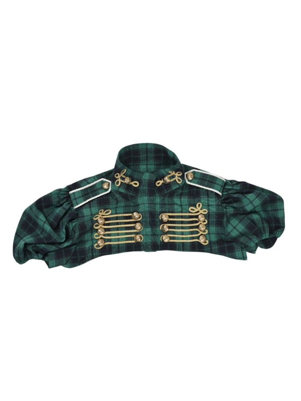 Sculptor Worldwide Marine Crop Shirt in Check